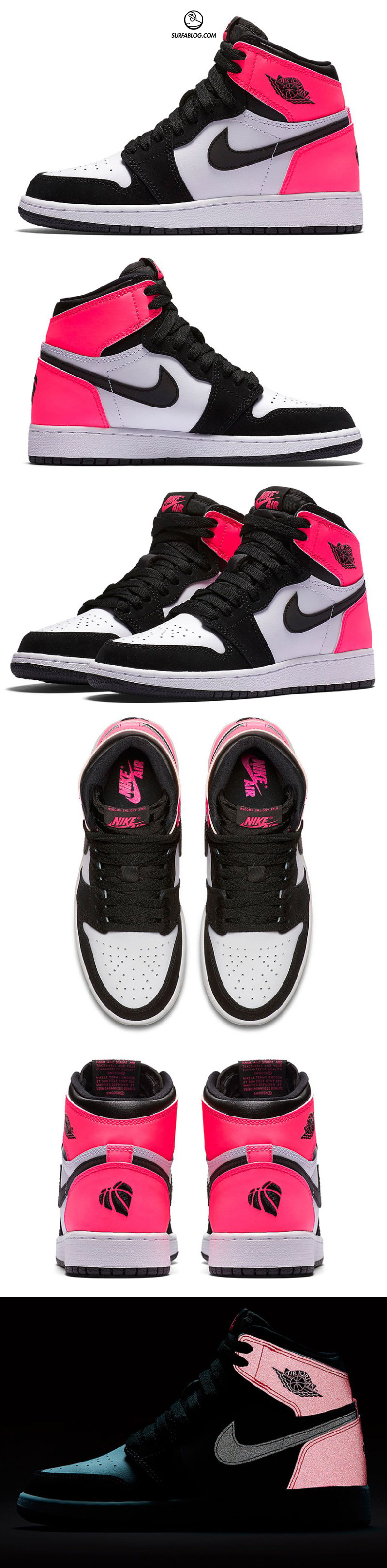 nike jordan nere e rosa