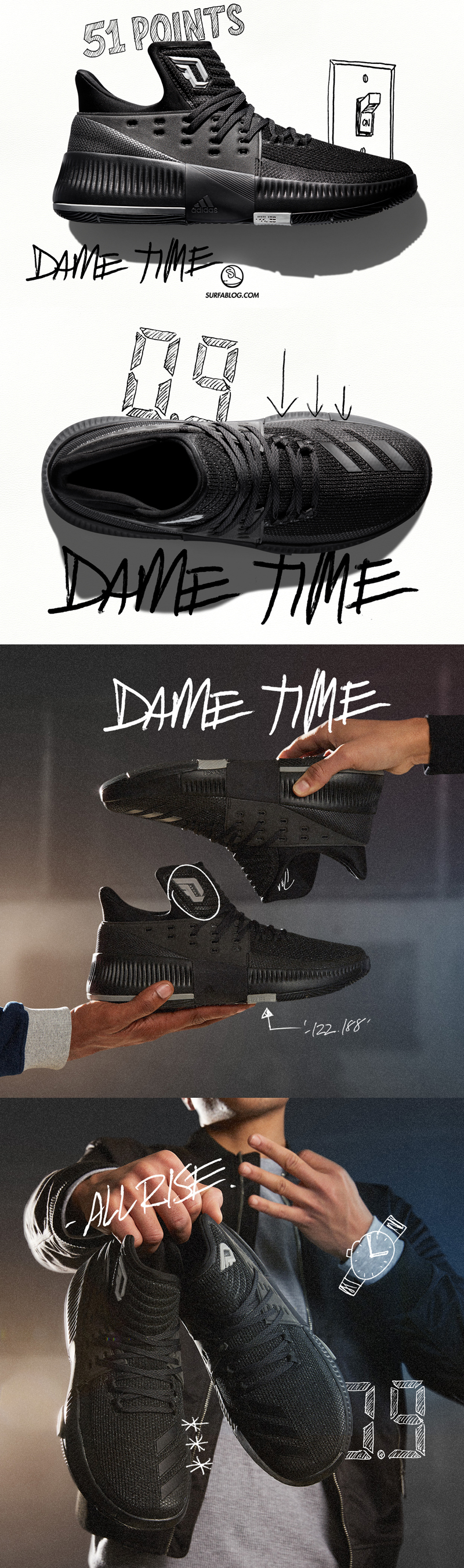 adidas dame 3 lights out