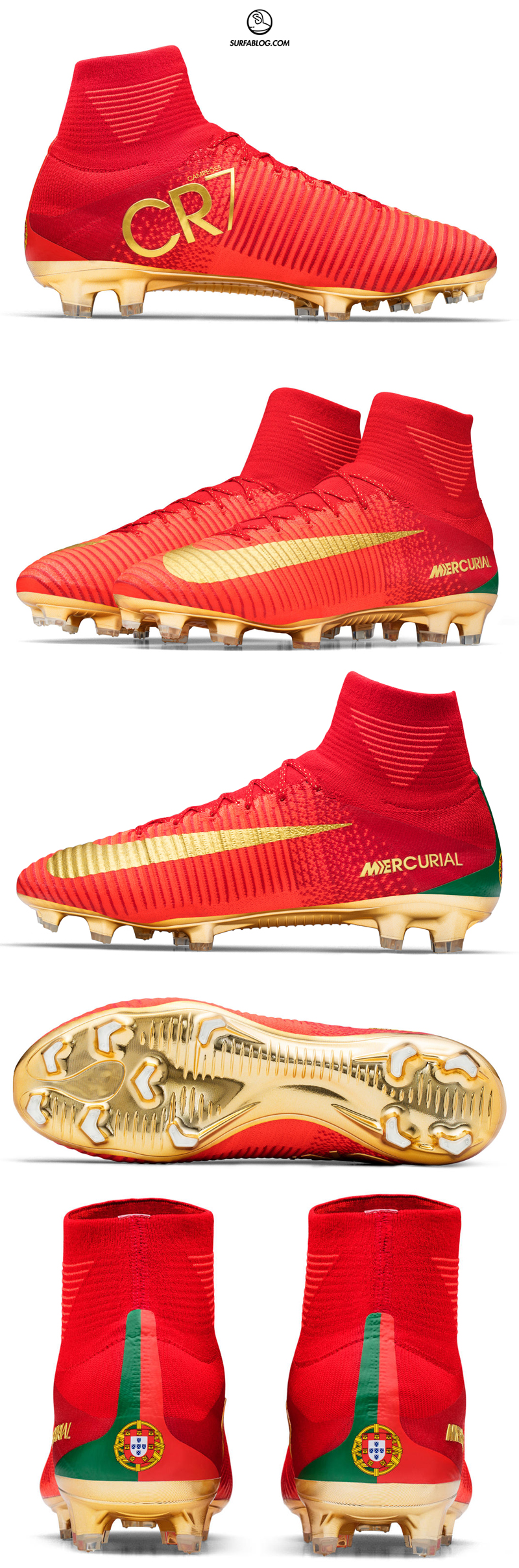 mercurial cr7 rosse