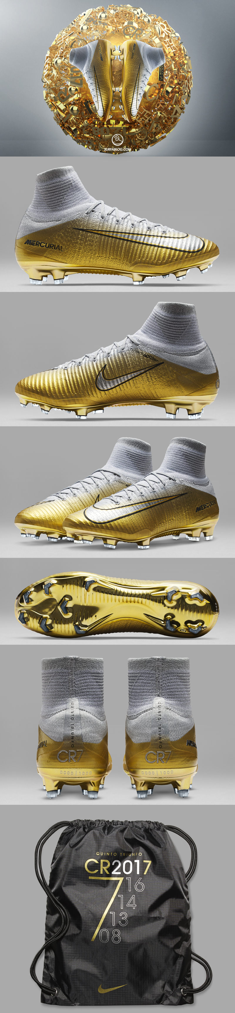 nike mercurial cr7 oro