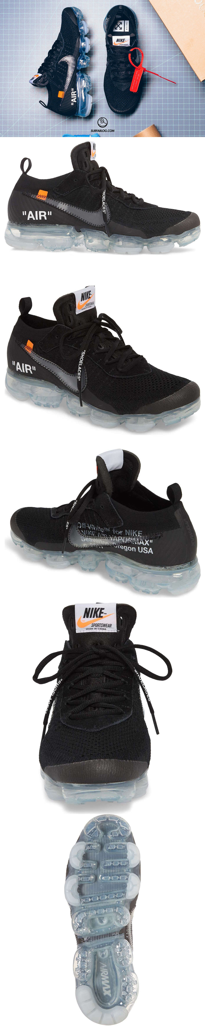 vapormax per off white nere