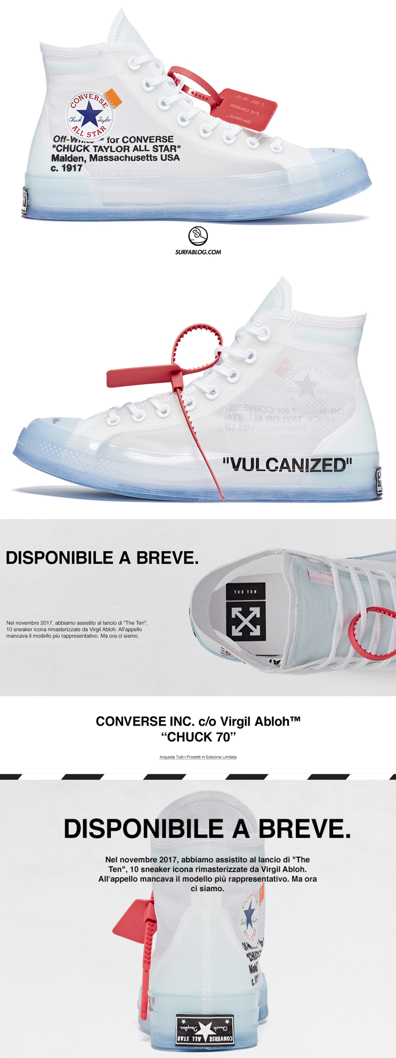 SURFAblog: IN ARRIVO LA VIRGIL ABLOH X CONVERSE “CHUCK 70”: COME ACQUISTARLA