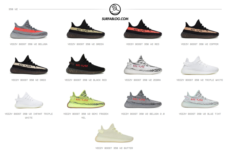 adidas yeezy tutti i tipi