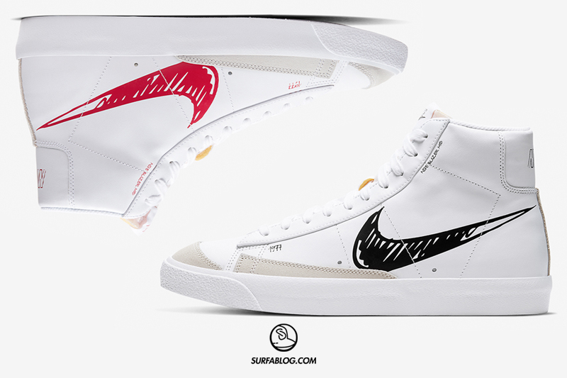 nike sketch to shelf white